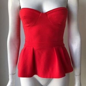 BCBG red bustier top in size 4 US
